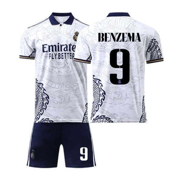 22 Real Madrid tröja Dragon Print Edition NO. 9 Benzema tröja #M