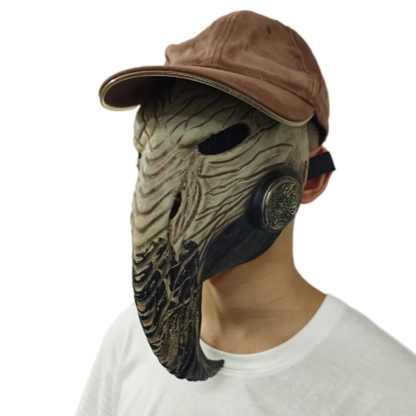 Steampunk Pestensläktare Mask Lång Näsa Fågelnäbb Latexmasker Karneval Maskerad Halloweenfest Kostymrekvisita mask