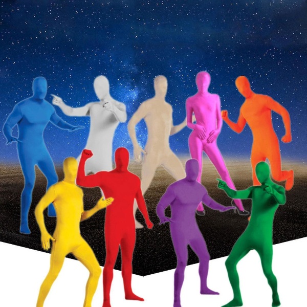 Unisex helkroppsfotografi Chromakey kostym Vuxen Bodysuit Stretch kostym för Halloween Foto Video Specialeffekt Festival Cosplay Carniva Nude Color 180CM