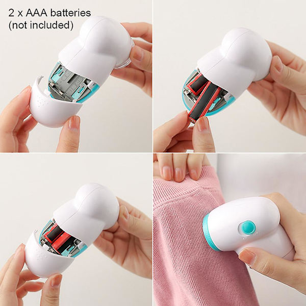 Kläder Fuzz Lint Remover Tyg Rakapparat Batteridriven hårboll Pilling Travel Blue