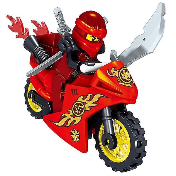 8-pack Ninja Motorcykel Set Minifigurer
