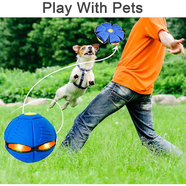 Pet Toy Ball - Interaktiv hundleksak med LED-ljus och leksak för hundar och katter, perfekt för lek och träning red Three lights