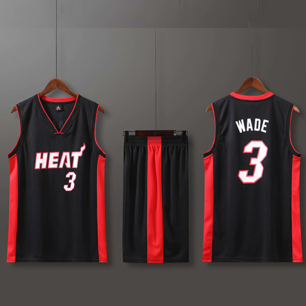 NBA Basketball Uniform MIA Black Suit-No. 3 Vada XL (165-170cm)