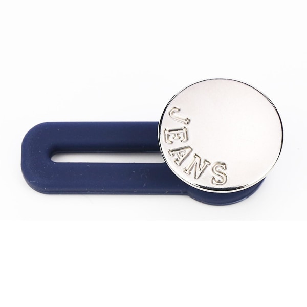 Knappförlängare för byxor, 12st midjeförlängare för damer, Jean Button Extender Midjebandsförlängare Infällbar knapp Silver half letter-5 12pcs-single