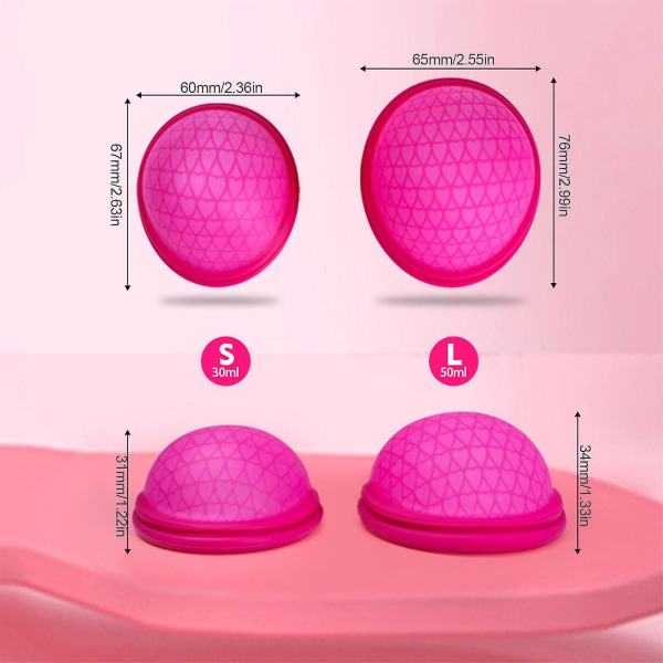 100% ny, 2 st Fire Sale-ecoblossom Återanvändbar mensskiva - set med 2 menskopp W/ce Fda Tw Purple