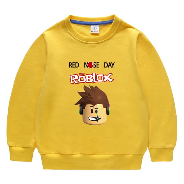 Barn sweatshirt Roblox-bottom tröja-gul 110cm
