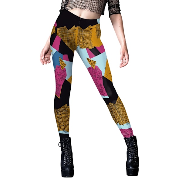 Halloween Berömd Film Sally Cosplay Klänning Fest Set Kostym Jul Kvinnor Jumpsuit Catsuit Zentai Bodysuit Gotiska Leggins XL B416-1122