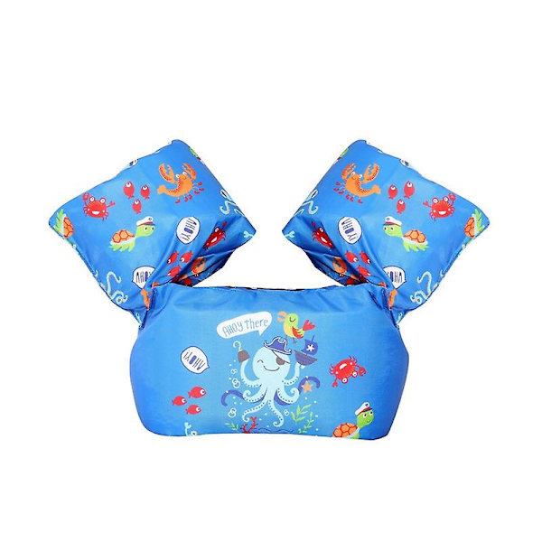 Baby Float Cartoon Arm Sleeve Flytväst Baddräkt Skum Säkerhet Simträning Flytande pool Float Simring Puddle Jumper Z blue squid