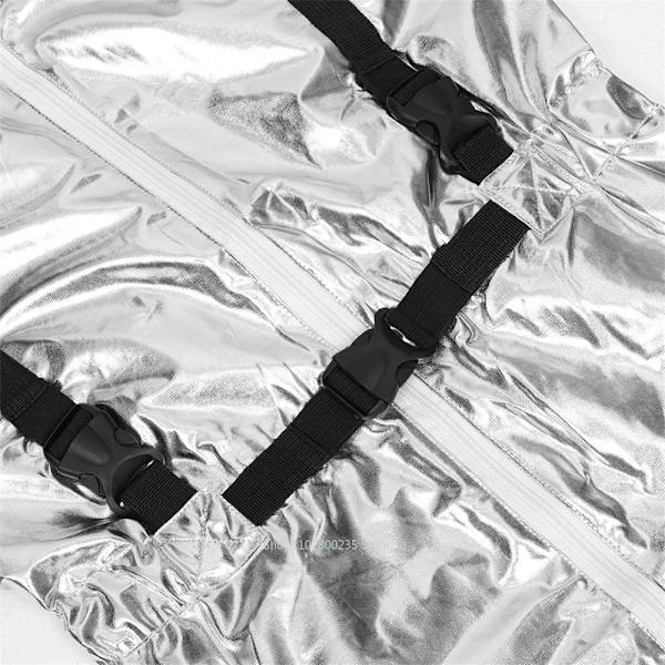 Barn och vuxna rymddräkt jumpsuit flyg astronaut dräkt cosplay kostym unisex uniform halloween utklädning present rymddräkt L Men