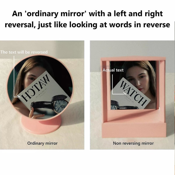 True Mirror Ej reverserande, ingen spegelbild Hem Desktop Vänster och höger vänder inte Real Mirror Make-up Kamera Positiv Mirror, Inv A