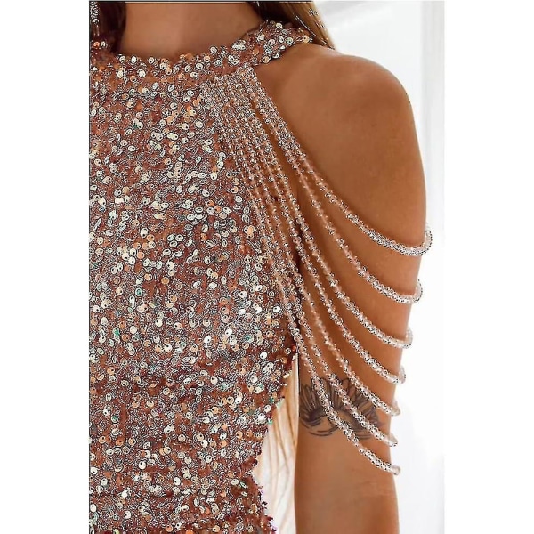 Off Shoulder Guld Paljettklänning Kort Party Bodycon Klänning Kvinnor Sexig Aftonklänning röd M