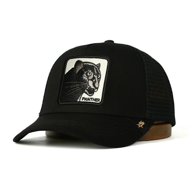 Black Panther Mesh Keps Baseball Keps Trucker Cap-554D Svart