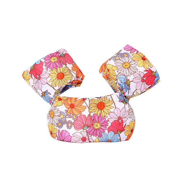 Baby Float Cartoon Arm Sleeve Flytväst Baddräkt Skum Säkerhet Simträning Flytande pool Float Simring Puddle Jumper Z flowers