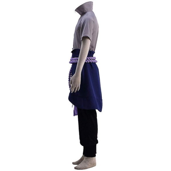 Naruto Shippuuden Anime Uchiha Sasuke Cosplay Kostym Outfit Set Halloween Party Carnival Fancy Dress Up-u M