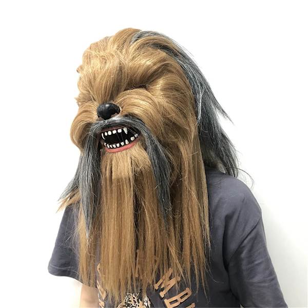 Star Wars: Revenge of the Sith Chewbacca Chewie Cosplay Kostym för Vuxna Unisex Latex Mask Hjälm Halloweenfest Karneval Rekvisita 1