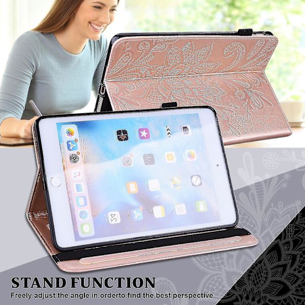 För Lenovo Tab M10 (Gen 3) TB-328FU/TB-328XU Imprinting Tablet Stand Case PU- cover Rose Gold