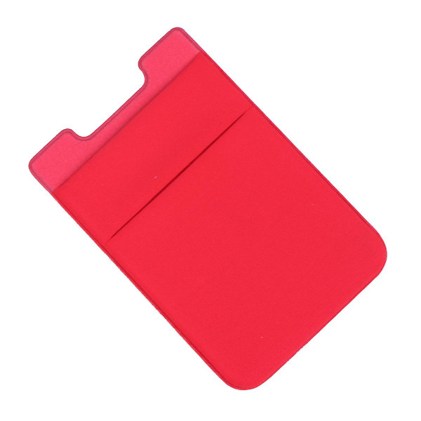 2 st Korthållare Phone case Stick Mobiltelefon Plånbok Kort Ärmar Telefonplånbok Stick Telefonväska Mobiltelefonhållare Plånbok Red 19X6X0.3cm
