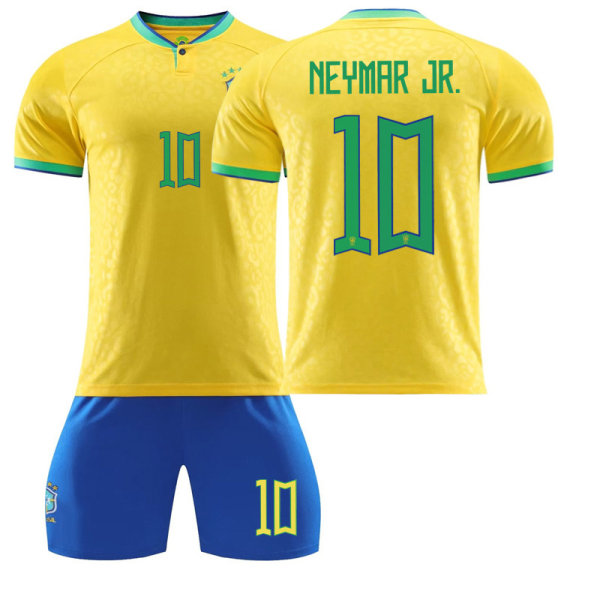 22 Brasilien tröja hemma NR. 10 Neymar tröja #L