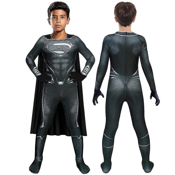 Superman Superhjälte Clark Kent Kal El Cosplay Dräkt Bodysuit Jumpsuit Halloween Party Kostymer För Barn Aldult Style 1 120