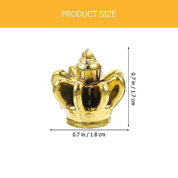 10 st Mini Crown Berlocker DIY Mini Crown för pysselhantverk Smyckenstillverkning Presentdekoration Golden 1 1.8X1.8X1.7cm