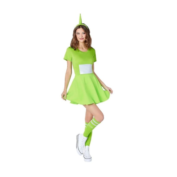 Lila# Kvinnor Teletubbies Kostymer Dipsy Tank Dress Röd Po Gul Laa-laa Lila Tinky Winky Outfits For Adultt Adult one size teletubbies