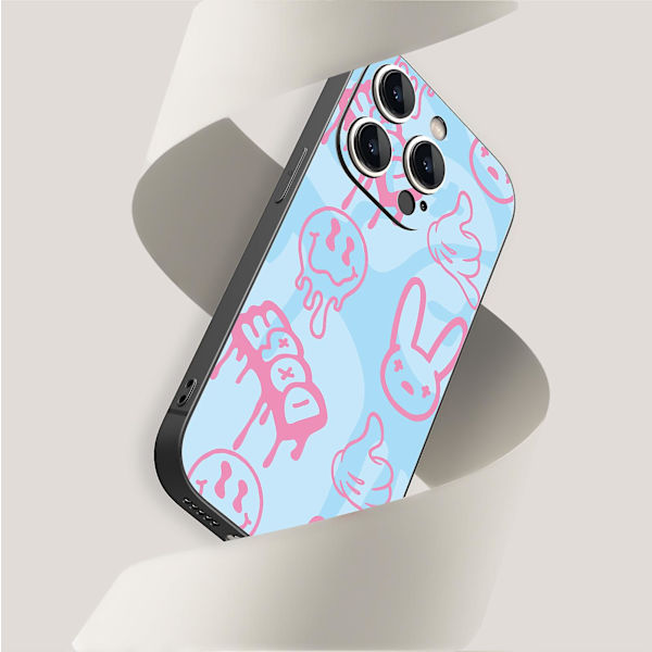 Creative Cartoon Tpu Gummi Stötsäkert Phone case För Iphone 15 Case Series Style H Svart Ypdt1383