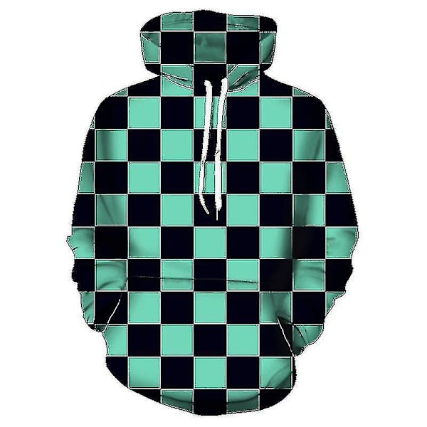 Barn Anime Demon Slayer Hoodie Vuxen Tanjirou Nezuko tröja Kamado Tanjirou S