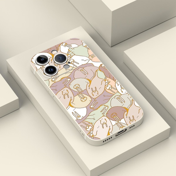 Creative Cartoon Tpu Gummi Stötsäkert Phone case För Iphone 15 Case Series Style B Svart Ypdt0482