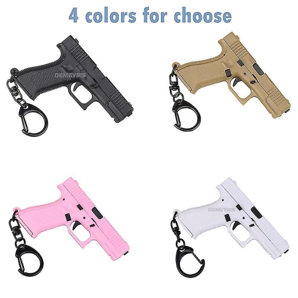 G45 Gun Nyckelring Lätt Tactical Gun Avtagbar nyckelring white