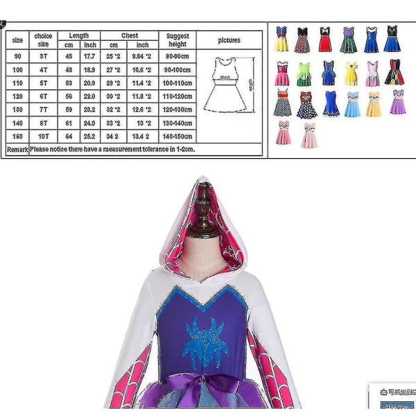 Ghost Spider Inspired Costume Spider Gwen Inspired Costume Ghost Spider Hoodie Spider Gwen Cosplay Tutu Klänningar Spider Birthday 12