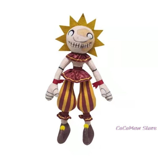 Sol Måne Clown Freddy Cosplay Kostym Vuxna Kvinnor Skjorta Byxor Kostymer Barn Flickor Halloween Karneval Förklädnad Fest Kostym XL D1-28cm