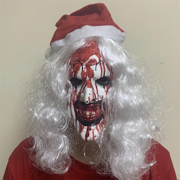 Diverse Clownmask Halloween Skräck Ond Clowns Huvudöverdrag Kostymfest Film Cosplay Joker Mask Läskig Djävul Leende Clownsmask Clown Mask