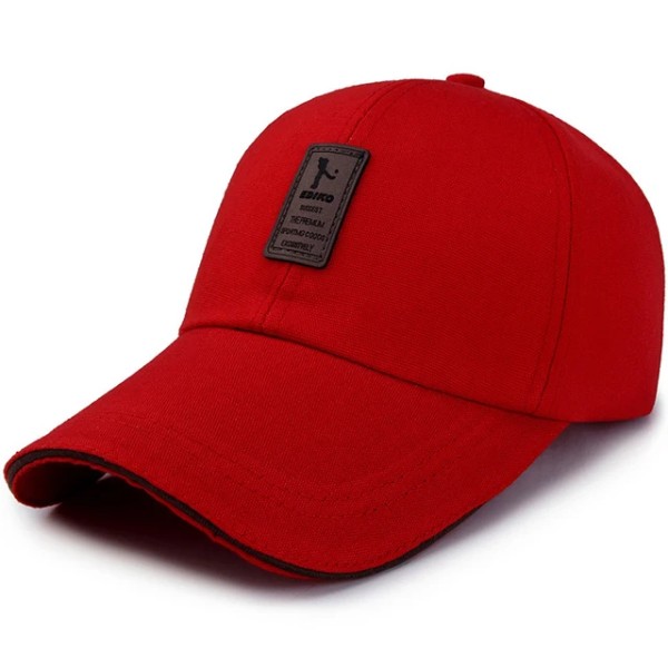 Justerbar cap för män Casual Fritid Hattar Mode Pojke Snapback Hat Kepsar Enfärgad cap för män gorras hombre Red