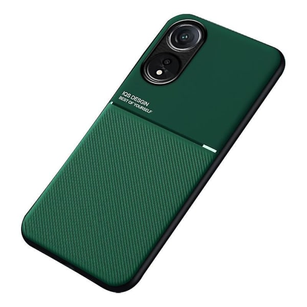 För Oppo A78 4G Textured Anti-Drop Cover Phone case PU Läder Telefonskal med inbyggd metallplåt null none