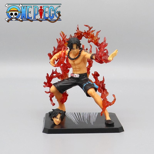 One Piece Anime Monkeydluffy Roronoa Ace Pvc Action Model Collection Cool Stunt Figur Leksak Present C A3