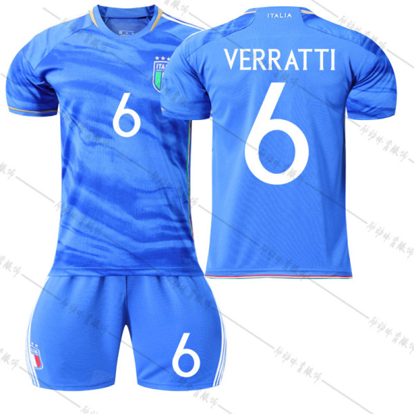 23 Europacupen Italiensk hemmafotbollströja nr 6 Verratti #2XL