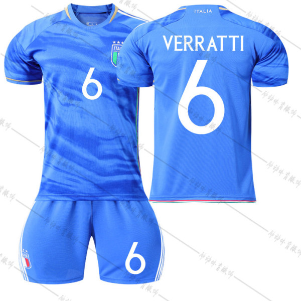 23 Europacupen Italiensk hemmafotbollströja nr 6 Verratti #XL