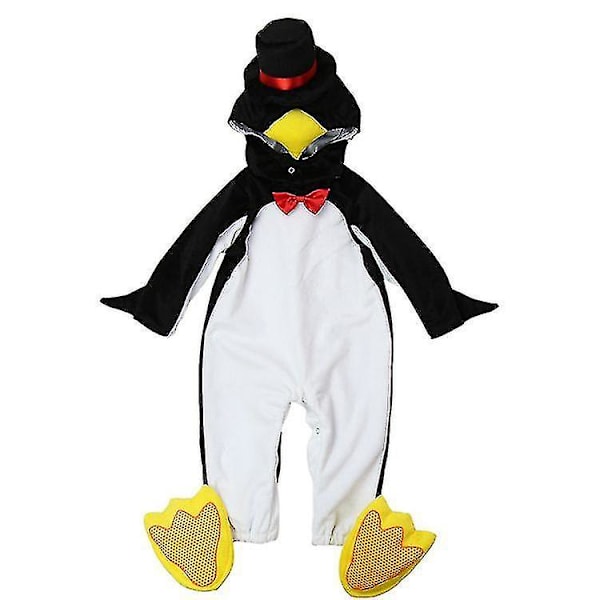 Småbarn Dinosaurie Dräkt Barn Söt Hooded Onesie Animal Cosplay Kostym Penguin 95CM
