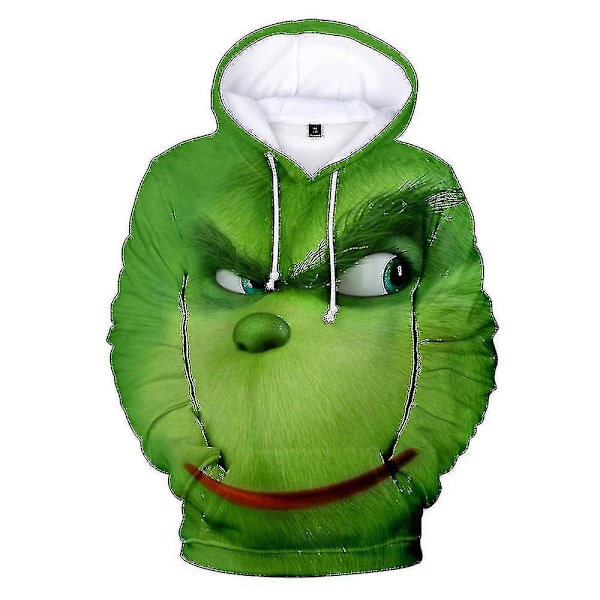 3d Grinch Hoodie Herr Kvinnor Casual Huvtröja Sweatshirt Vänner Xmas Present Style 4 XL