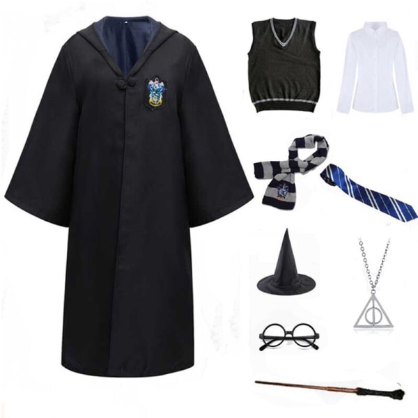 Harry Potter magiska dräkt Ravenclaw 9-delat set (halsband) Barn 125