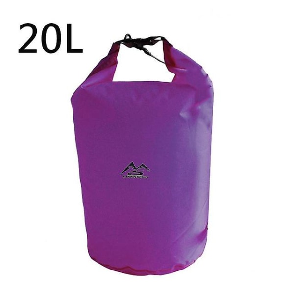 Utomhus torr vattentät väska torr väska säck Vattentät flytande torr väskor för båtliv Fiske Forsränning Simning 5l/10l/20l/40l/70 C Purple-20L