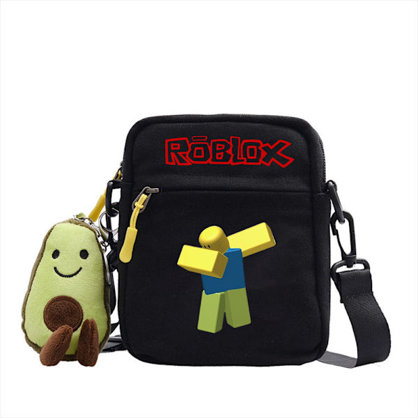 roblox axelväska - crossbody canvas väska - svart 6