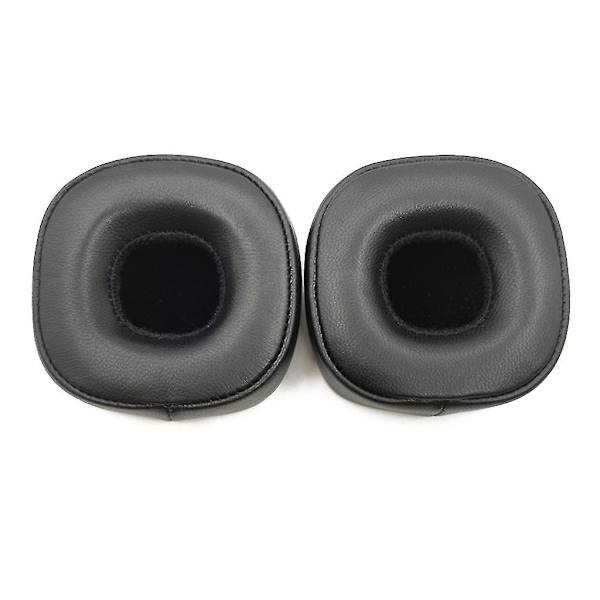 Fårskinn läder öronkuddar Öronkuddar Kudde Headset Reparation för Major Iv 4 3 2 Black