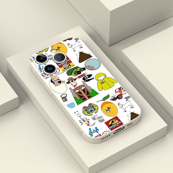 Creative Cartoon Tpu Gummi Stötsäkert Phone case För Iphone 15 Case Series Style G Svart Ypdt0317