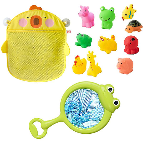 5/10 st/ set Baby Söta Djur Badleksak Simning Vattenleksaker Mjukt Gummi Flytande Kläm Ljud Barn Tvätt Lek Rolig present Badleksaker C Set A