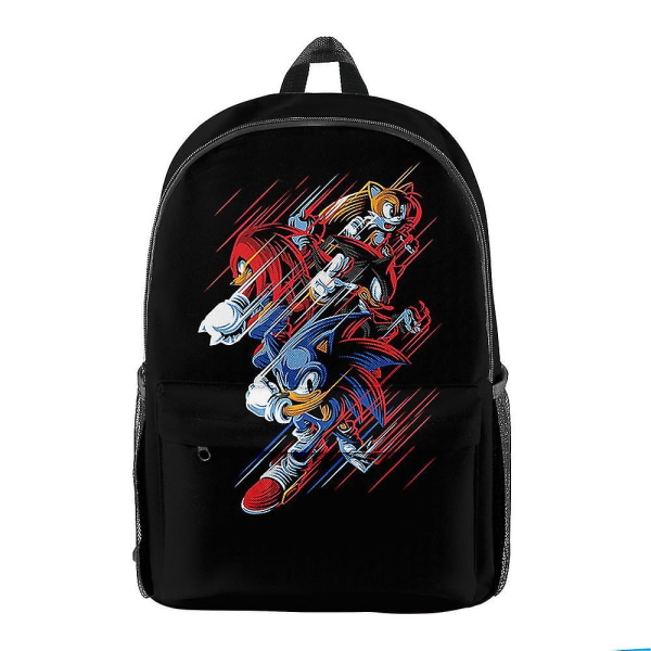 Sonic 3d skolväska färg student ryggsäck med stor kapacitet