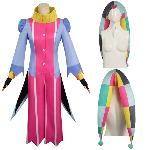 Fizzarolli Cosplay Fantasia Kostym Förklädnad för Vuxna Kvinnor Kläder Hatt Set Rollspel Anime Outfits Halloween Karneval Dräkt S Female4