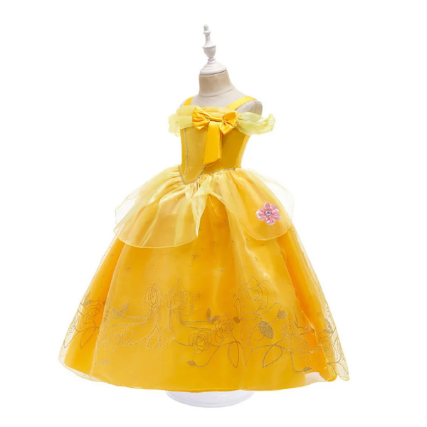 Barnklockkläder Flickor Prinsessboll Ärmlösa Klänningar Barn Prestationsklänning Halloween Barn Cosplay Klänningar Set DB11 Set 04 Size 120