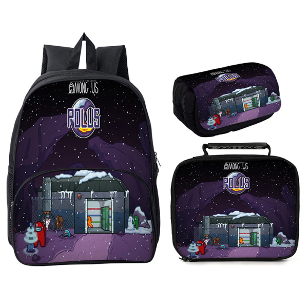 Among Us School Bag Tredelad 16" Ryggsäck Style 12