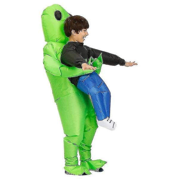 Halloween rolig prestanda rekvisita Alien uppblåsbara kläder Tecknad dockor Barn Vuxen Fest Festival Scen Tecknad docka Heminredning Fit Kids 120-145cm